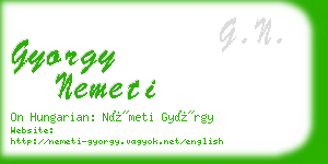 gyorgy nemeti business card